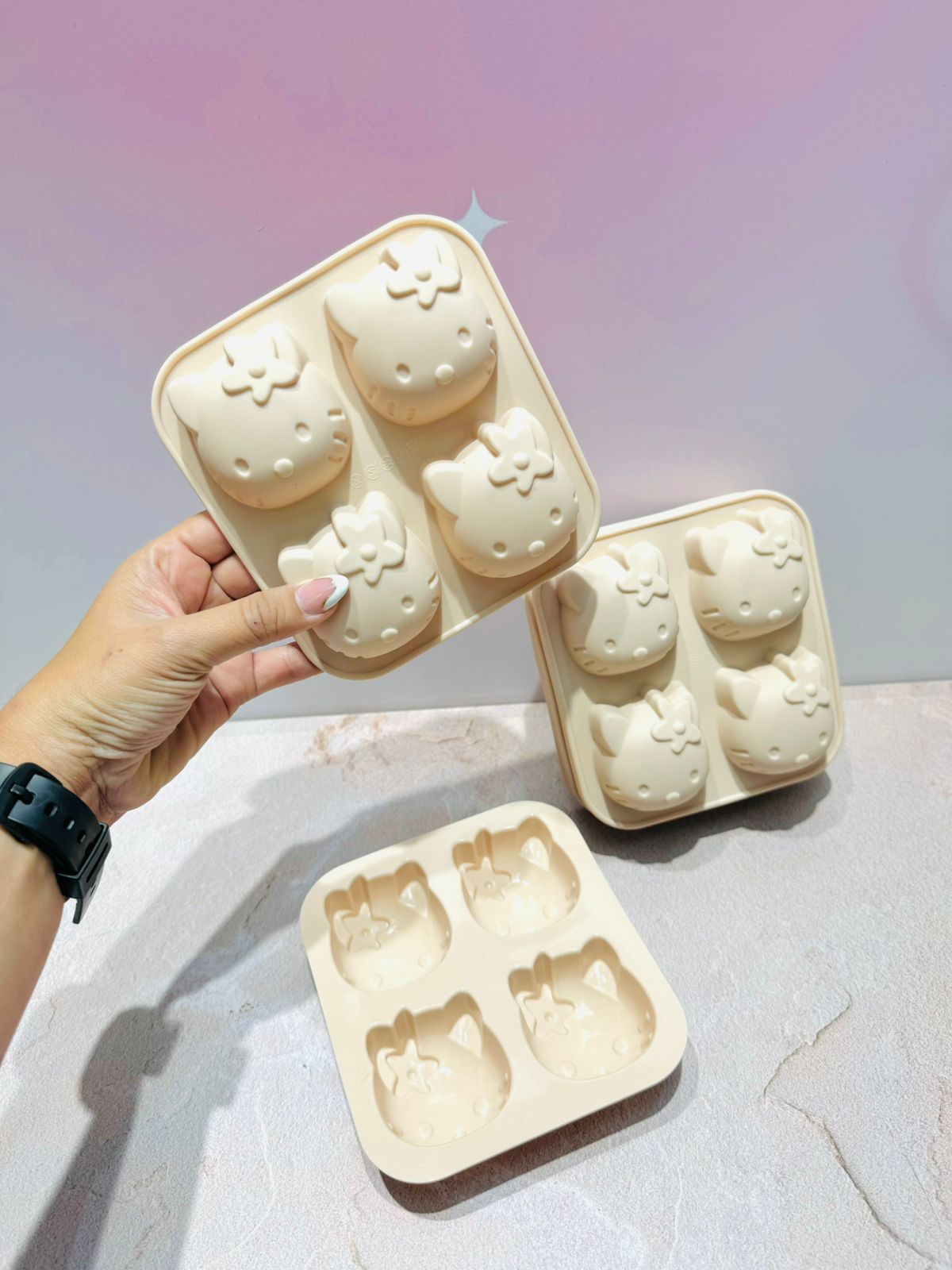MOLDE SILICONA HELLO KITTY
