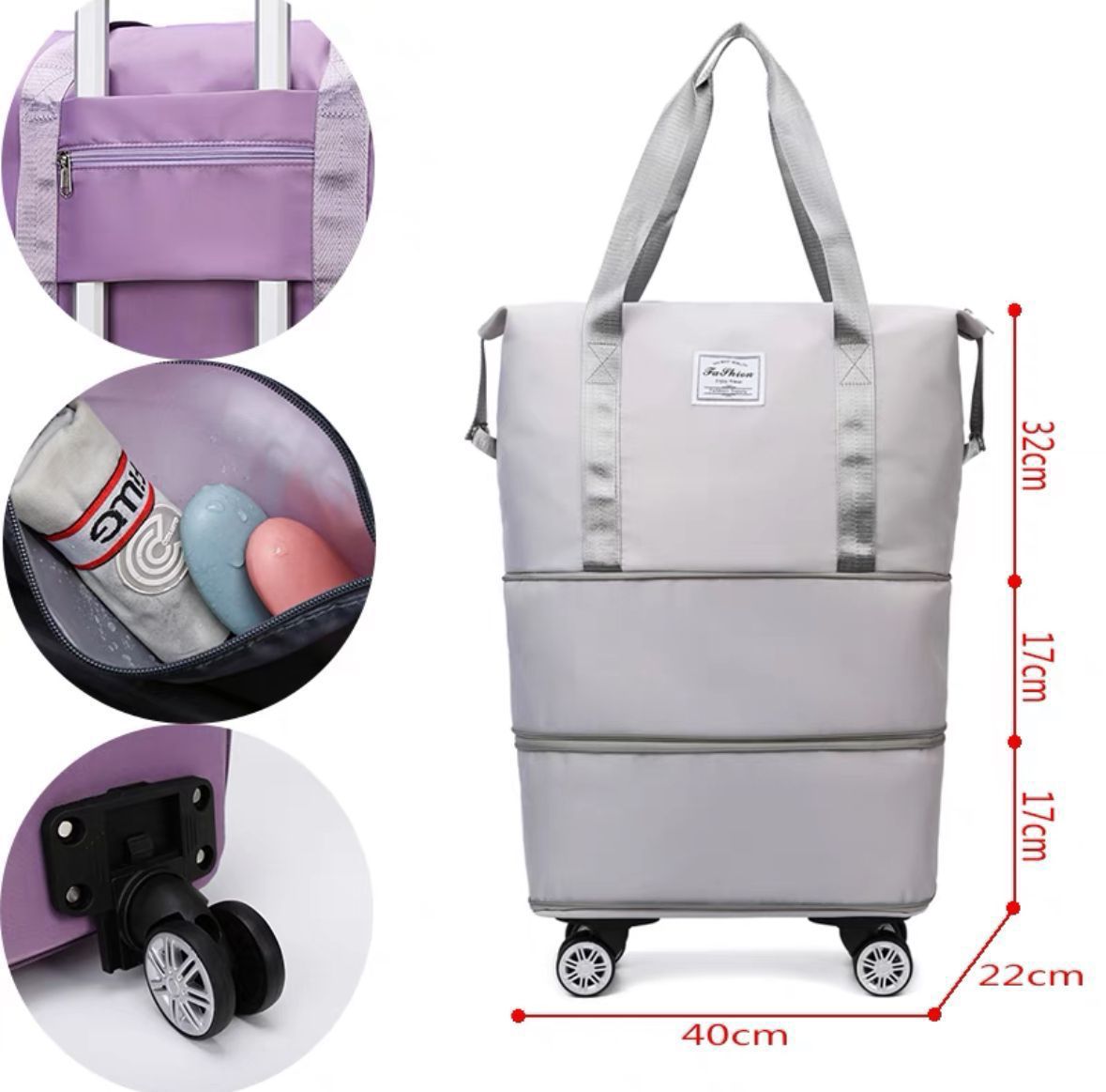 MORRAL EXPANDIBLE CON RUEDAS