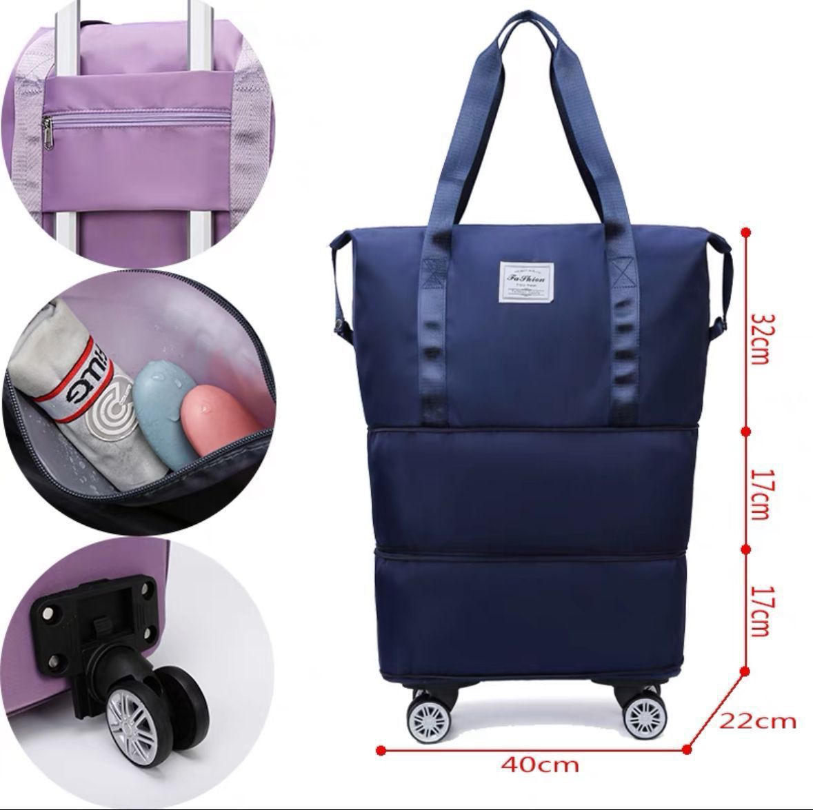 MORRAL EXPANDIBLE CON RUEDAS
