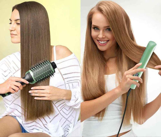 COMBO CEPILLO SECADOR + PLANCHA DE CABELLO